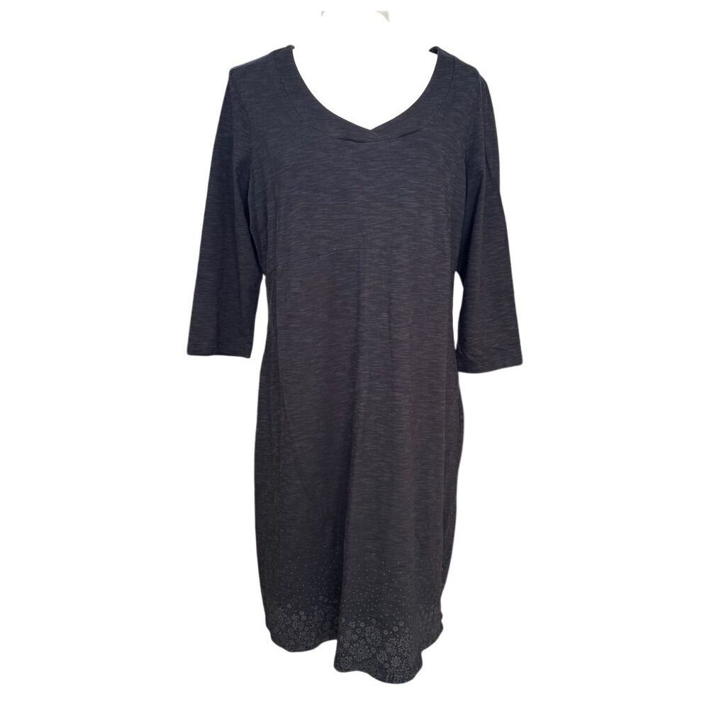 Columbia Women's Black Knee Length Dress 3/4 Sleeve Size XL